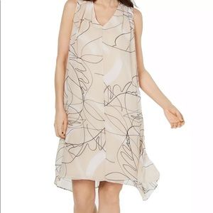 Alfani Women's Dress Beige XL Asymmetrical $99